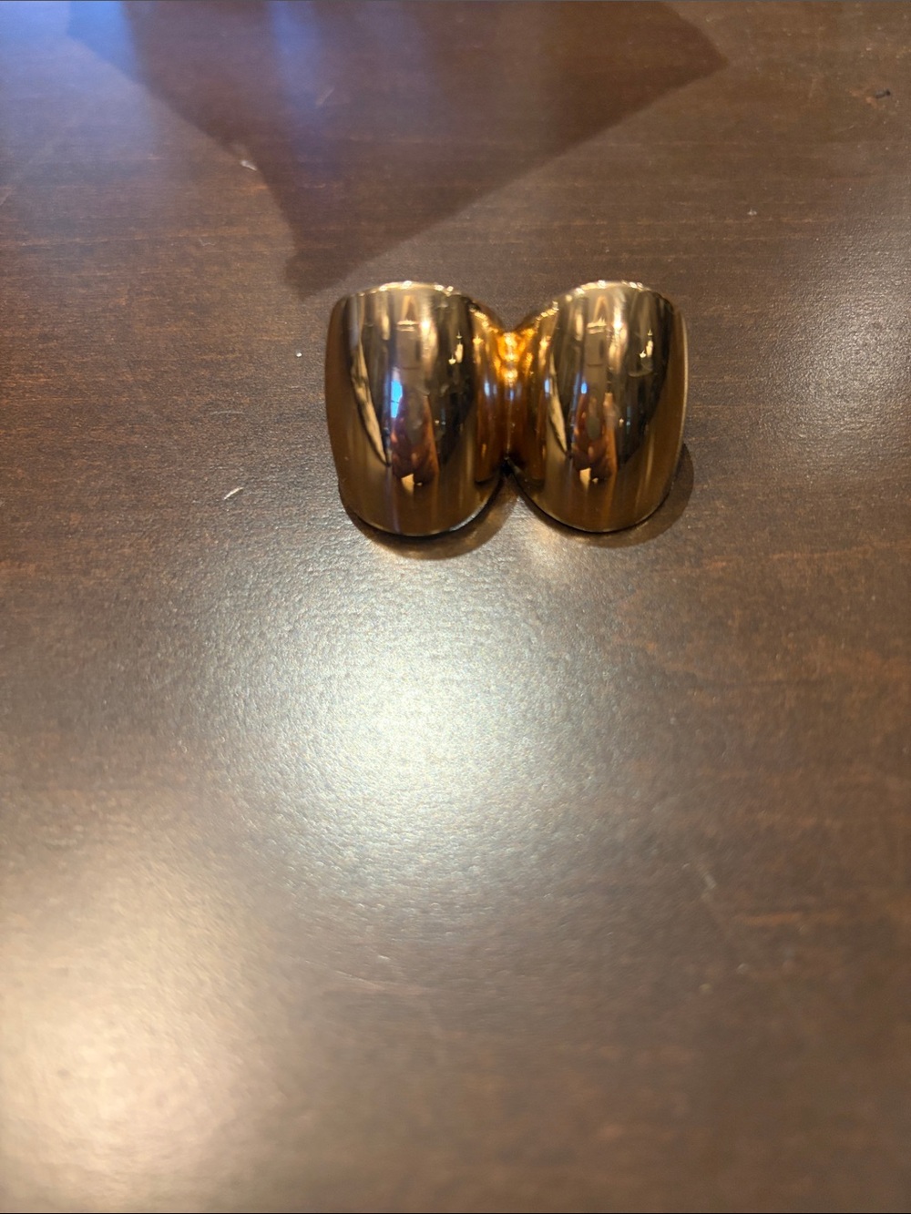 Zara Polished Gold Double-Band Ring